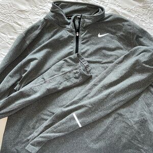 Grey Nike dri-fit quarter zip sweatshirt